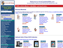 Tablet Screenshot of annscardsandgifts.com